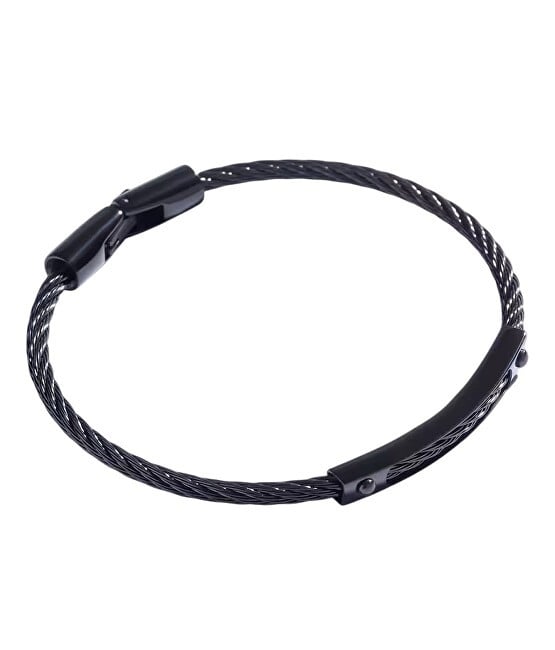 Marc Malone Bracciale da uomo in acciaio nero MCGB5002B uomo