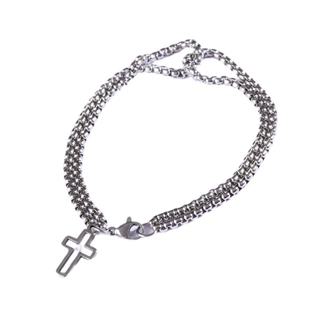 Marc Malone Bracciale da uomo in acciaio con croce MCGB5005S uomo