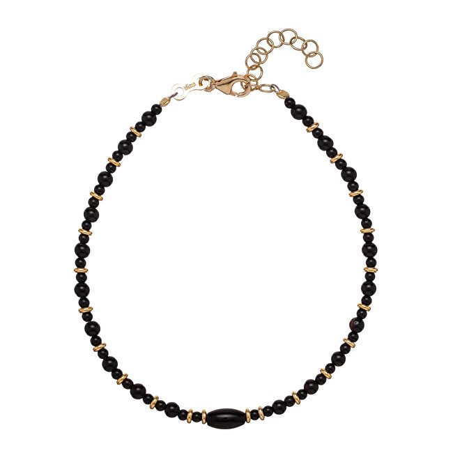 Alisia Bracciale placcato oro con agata nera AL4277-Oro uomo