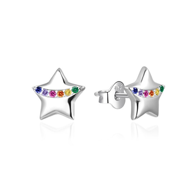 Agato Orecchini in argento a forma di stelle con zirconi colorati AGT-E165PC donna
