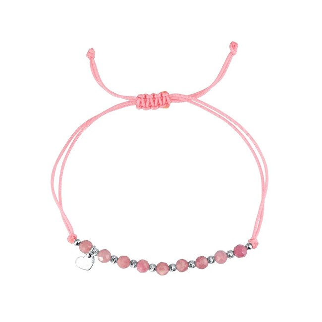 Evolution Group Bracciale in tessuto rosa con tormalina 13059.3 donna
