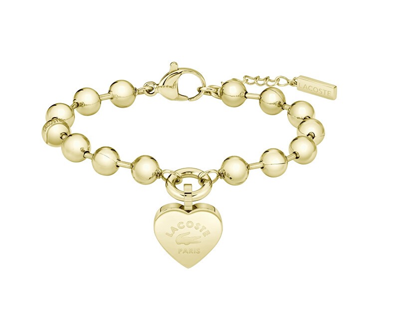 Lacoste Bracciale a sfere placcato oro Love My Croc 2040506 donna