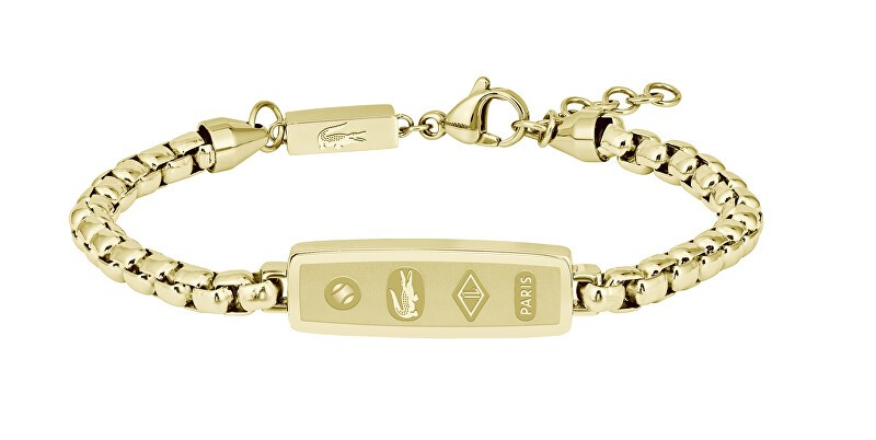 Lacoste Bracciale da uomo in acciaio placcato oro District 2040539 uomo