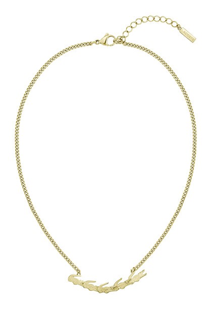 Lacoste Elegante collana con coccodrillo placcata in oro 2040513 donna