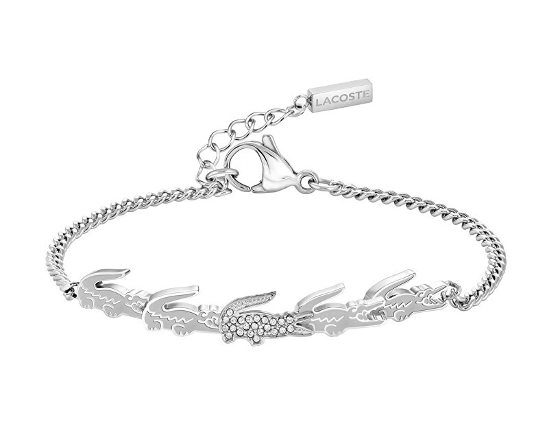 Lacoste Elegante bracciale in acciaio da donna con motivo coccodrillo 2040509 donna