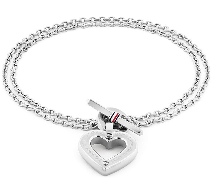 Tommy Hilfiger Splendido bracciale in acciaio con chiusura a levetta a forma di cuore 2780969 donna