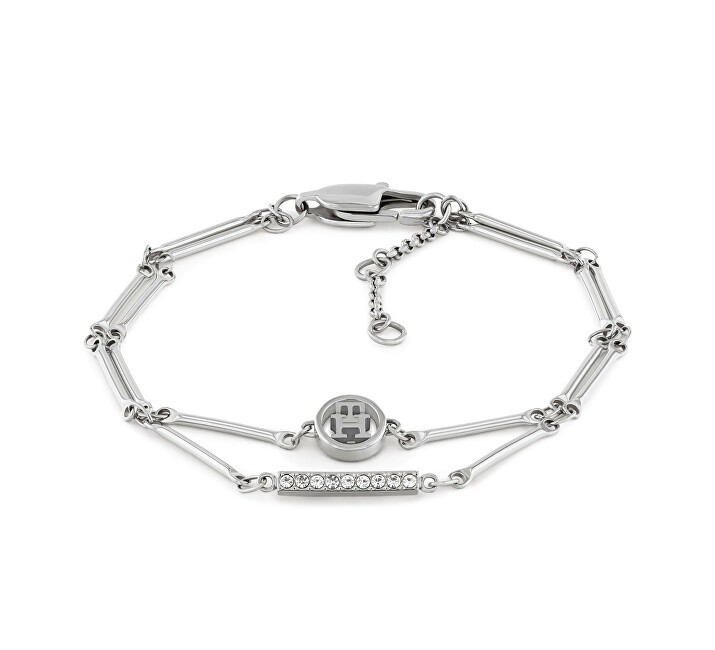 Tommy Hilfiger Elegante bracciale doppio con cristalli 2780999 donna
