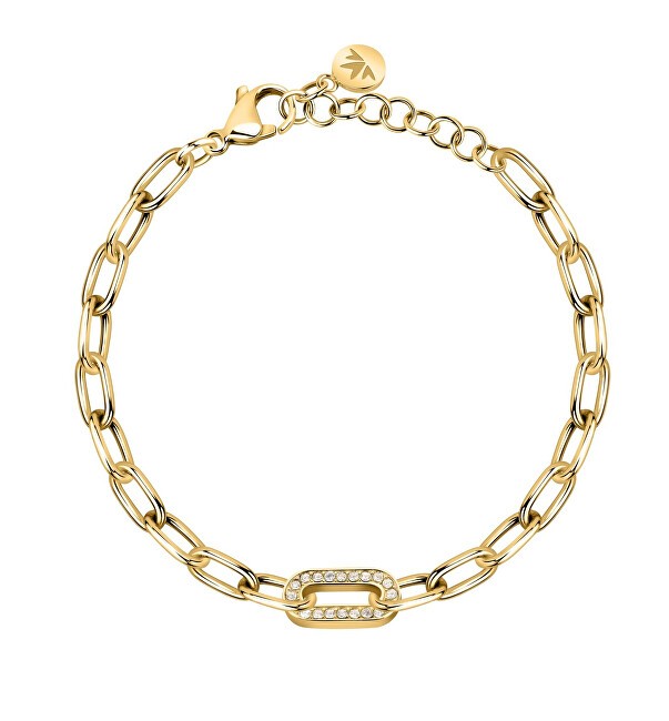 Morellato Bracciale moderno placcato oro con cristalli Intrecci SAZC04 donna