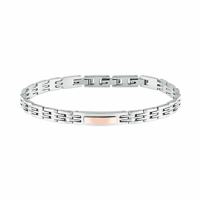 Trussardi Bracciale in acciaio bicolore senza tempo T-Steel TJAXV34 uomo