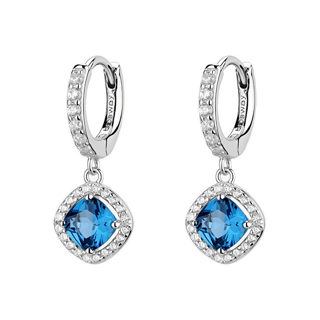 Brosway Orecchini a cerchio in argento con zirconi cubici Fancy Freedom Blue FFB128 donna