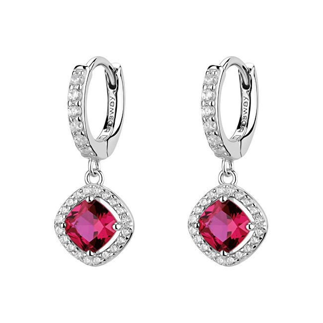 Brosway Orecchini a cerchio in argento con zirconi cubici Fancy Passion Ruby FPR135 donna
