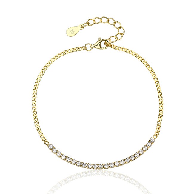 JVD Bracciale scintillante placcato oro con zirconi SVLB0557XJ6GO18 donna