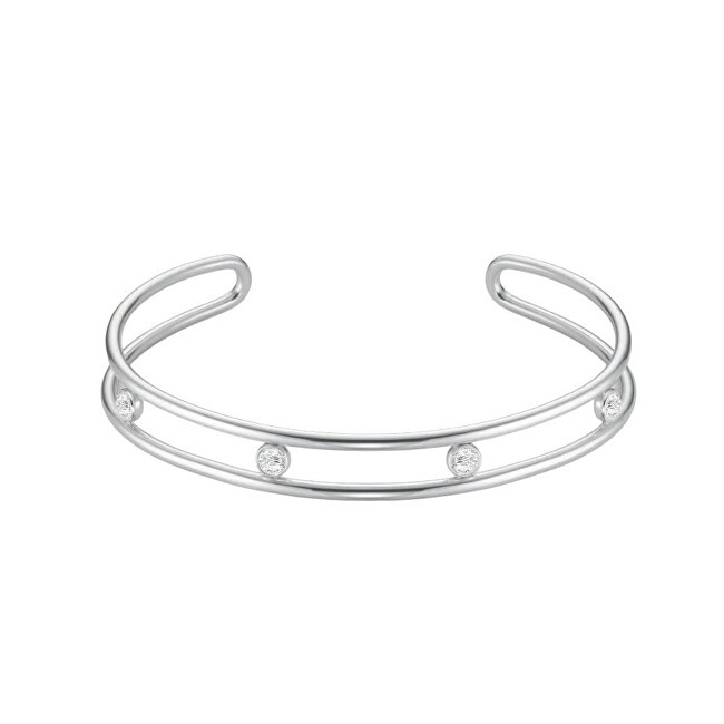 Rosefield Bracciale aperto in metallo massiccio con cristalli scintillanti JB4CS-J1175 donna