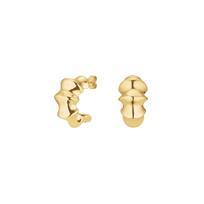 Rosefield Orecchini semicircolari di design placcati in oro Statement JESBG-J1195 donna