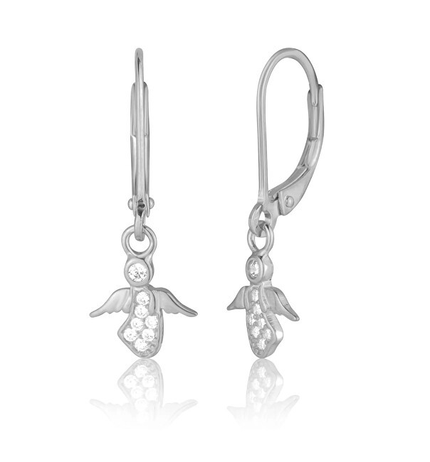 JVD Orecchini pendenti a forma di angelo in argento con zirconi SVLE0933SD5BI00 donna