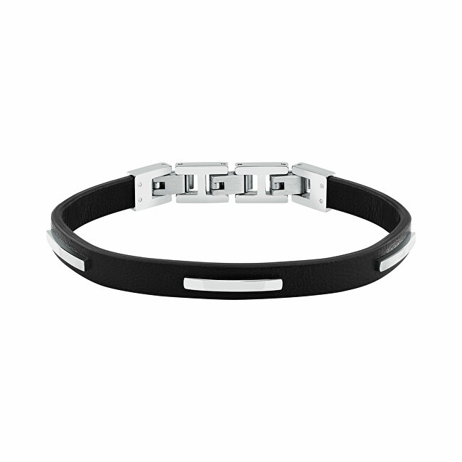 Trussardi Bracciale da uomo in pelle nera T-Leather TJAXZ10 uomo