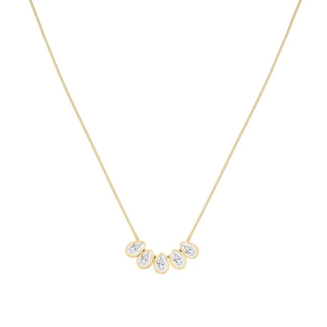 Rosefield Collana da donna placcata in oro con cristalli pendenti JNCDG-J1177 donna