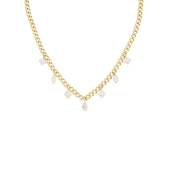 Rosefield Collana in acciaio placcato oro con pendenti JNMCG-J1178 donna