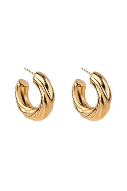 Marc Malone Orecchini a cerchio moderni placcati in oro Celeste Gold Earrings MCE250192G donna