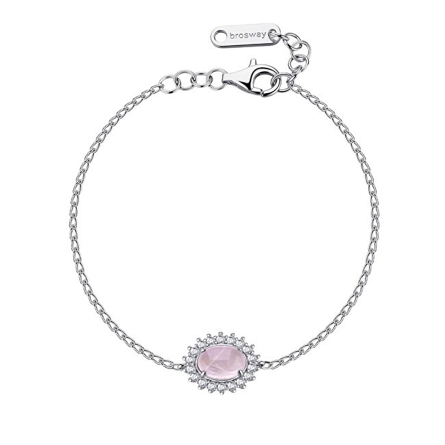 Brosway Bracciale in argento con quarzo rosa e zirconi Fancy Vibrant Pink FVP122 donna