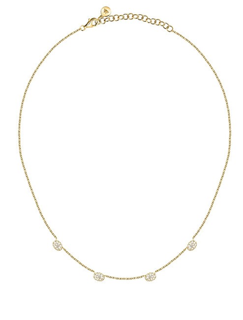 Morellato Collana scintillante placcata in oro con pavé di zirconi cubici SAZB02 donna