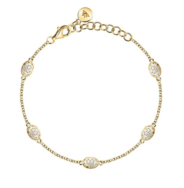 Morellato Bracciale placcato oro con pavé di zirconi cubici trasparenti SAZB08 donna