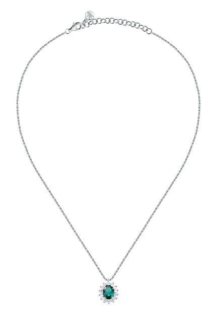 Morellato Elegante collana in argento con zircone verde Tesori SAIW280 donna
