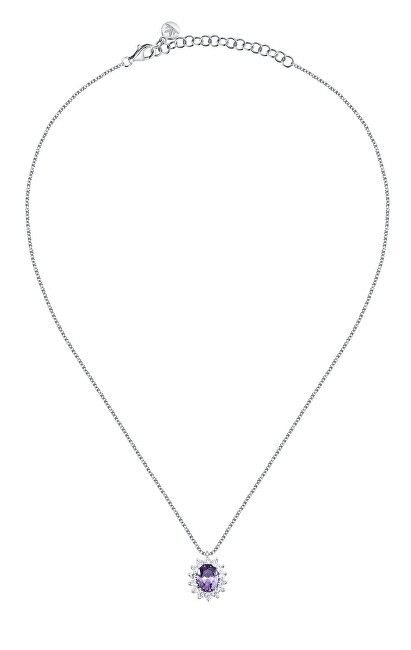 Morellato Elegante collana in argento con zircone viola Tesori SAIW282 donna