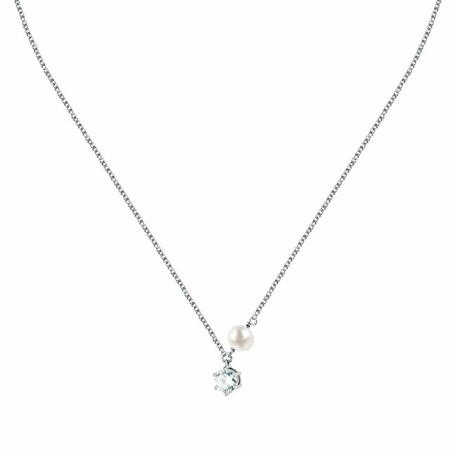 Morellato Collana in argento con vera perla e zircone Perla SXU54 donna