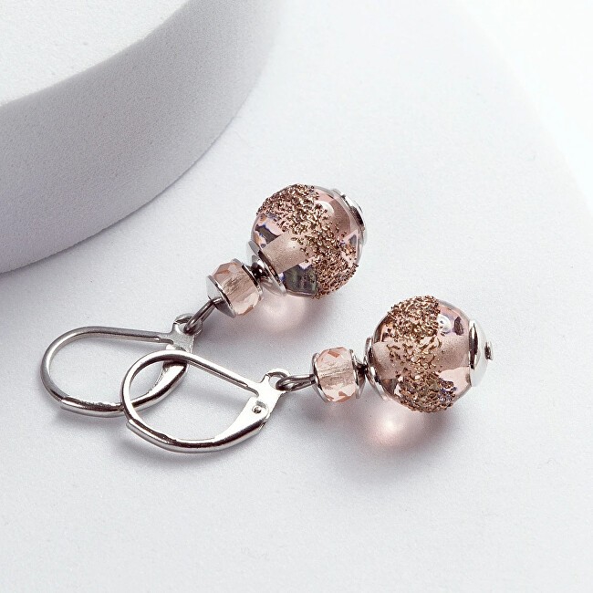 Lampglas Splendidi orecchini Misty Earth con perle Lampglas Timeless Beauty ETB16 donna
