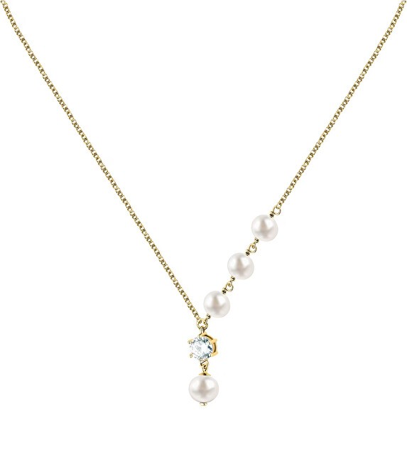 Morellato Elegante collana con perle vere e zirconi Perla SXU56 donna