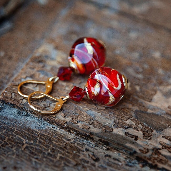 Lampglas Orecchini Lampglas Cherry Temptation ERO26 con perle in oro 24 carati donna