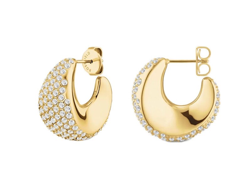 Rosefield Cerchi scintillanti placcati in oro con pavé JEPMG-J1224 donna