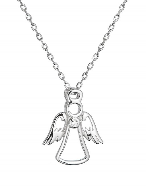 Evolution Group Incantevole collana in argento con angelo e zircone 12104.1 donna