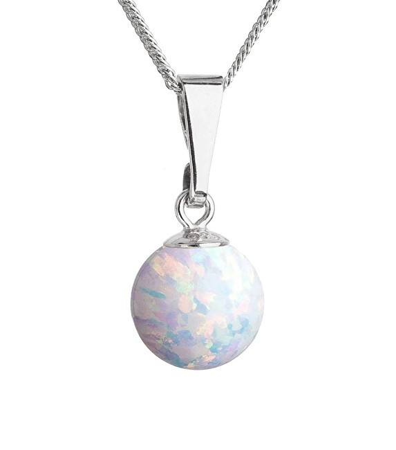 Evolution Group Incantevole collana in argento con opale bianco sintetico 12050.1 donna