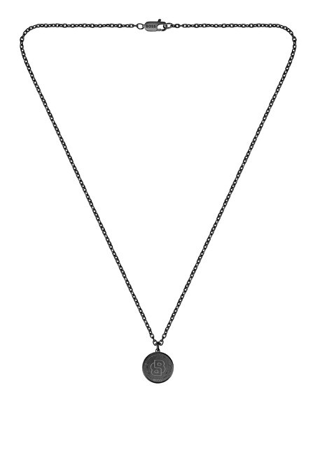 Hugo Boss Collana da uomo in acciaio nero Double B 1580762 uomo