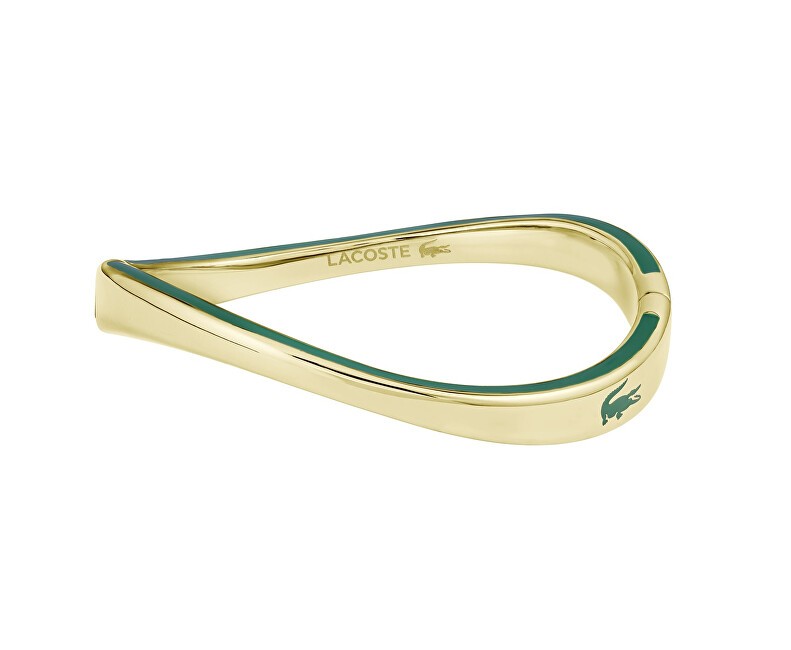 Lacoste Bracciale moderno Glori 2040543 in acciaio massiccio placcato oro. donna