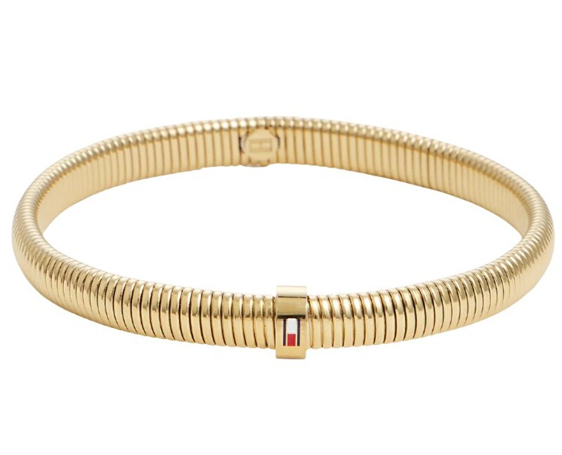 Tommy Hilfiger Elegante bracciale da donna placcato oro, bracciale elastico 2781005 donna