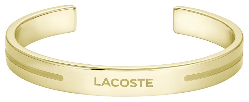 Lacoste Bracciale aperto in acciaio placcato oro Adventurer 2040527 donna