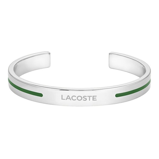 Lacoste Bracciale aperto in acciaio massiccio Adventurer 2040526 donna
