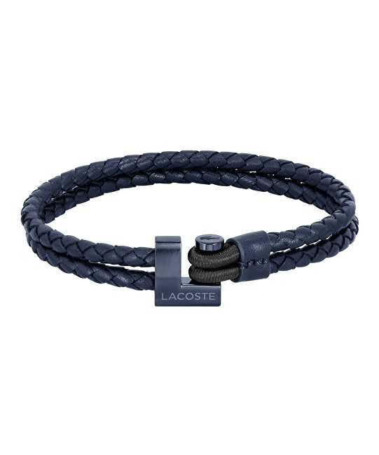 Lacoste Elegante bracciale in pelle intrecciata marrone Loch 2040150 uomo