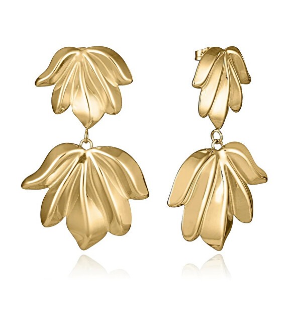 Viceroy Splendidi orecchini a forma di foglie placcati in oro, modello Leaves Chic 15158E01012 donna