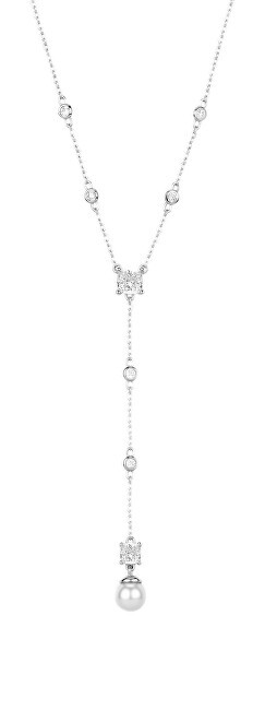 Brosway Splendida collana in argento con zirconi e perle Infinite White Fancy FIW170 donna