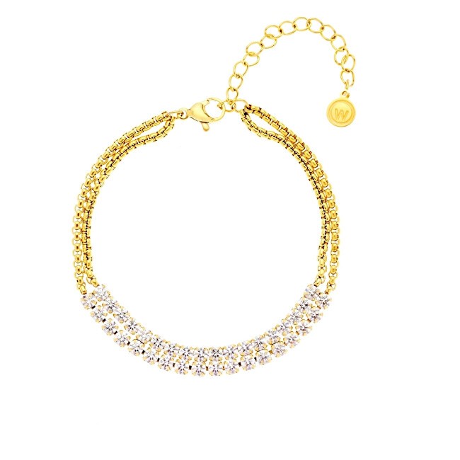 Oliver Weber Bracciale Cryston Lumiere placcato oro doppio con zirconi cubici 32443G donna