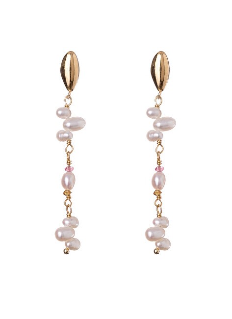 Alisia Orecchini pendenti placcati in oro con perle e tormalina AL4660.01.000 donna