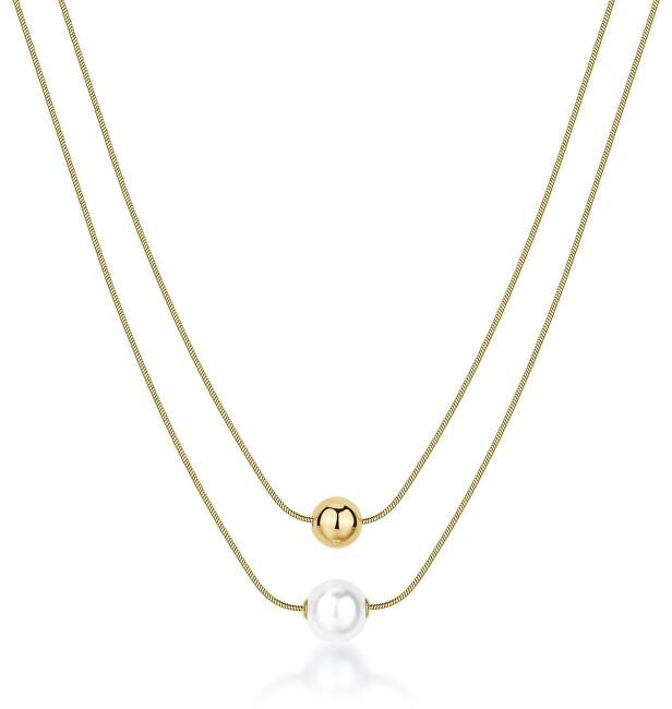 Brosway Collana doppia placcata oro con perla artificiale Perfect BPC47 donna