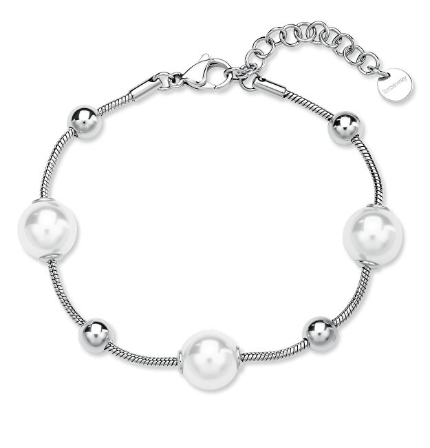 Brosway Bracciale da donna in acciaio con perle artificiali Perfect BPC56 donna