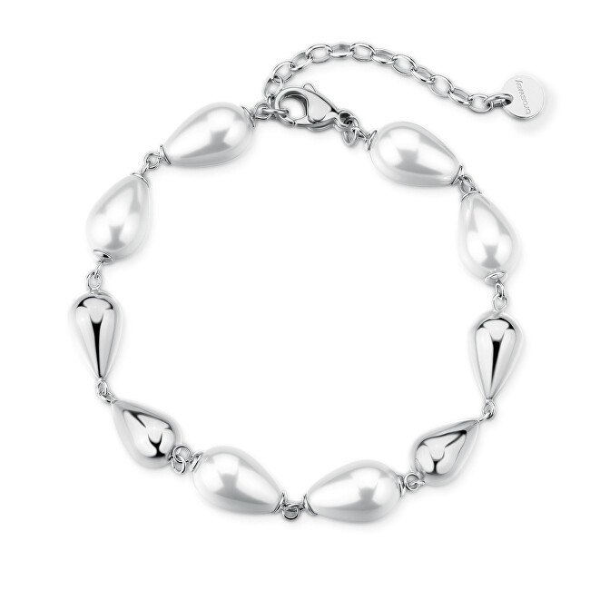 Brosway Affascinante bracciale in acciaio con perle sintetiche Perfetto BPC72 donna