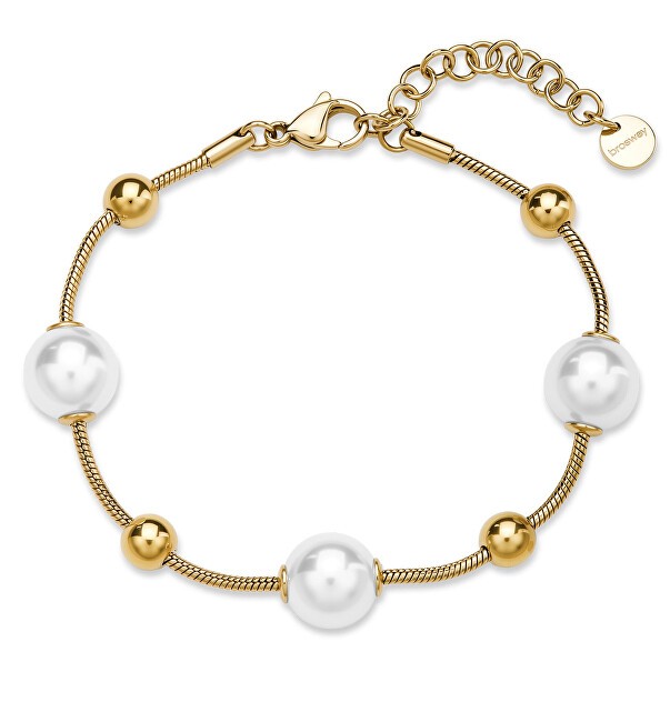 Brosway Bracciale da donna placcato oro con perle artificiali Perfect BPC57 donna