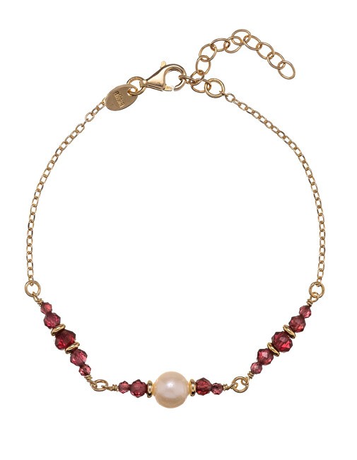 Alisia Bracciale placcato oro con perle e granati AL5180.01.029 donna